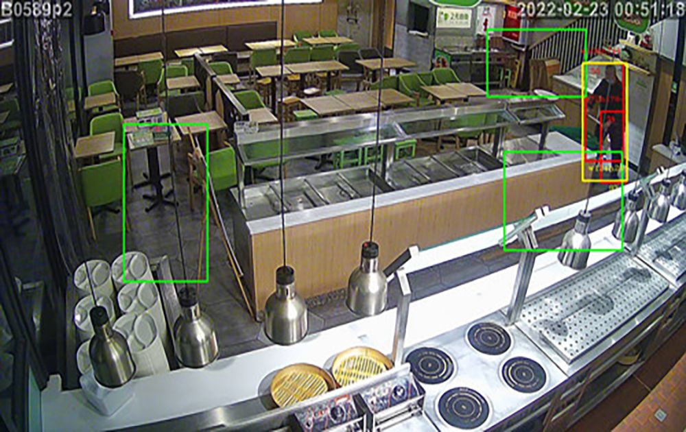 大米先生連鎖餐飲店AI視頻聯網報警系統安裝項目
